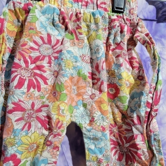 Unbranded 3 Peice Set Girls Dusty Coral Top With Foral Tie Bottoms Size 3-6 M - Picture 8 of 16